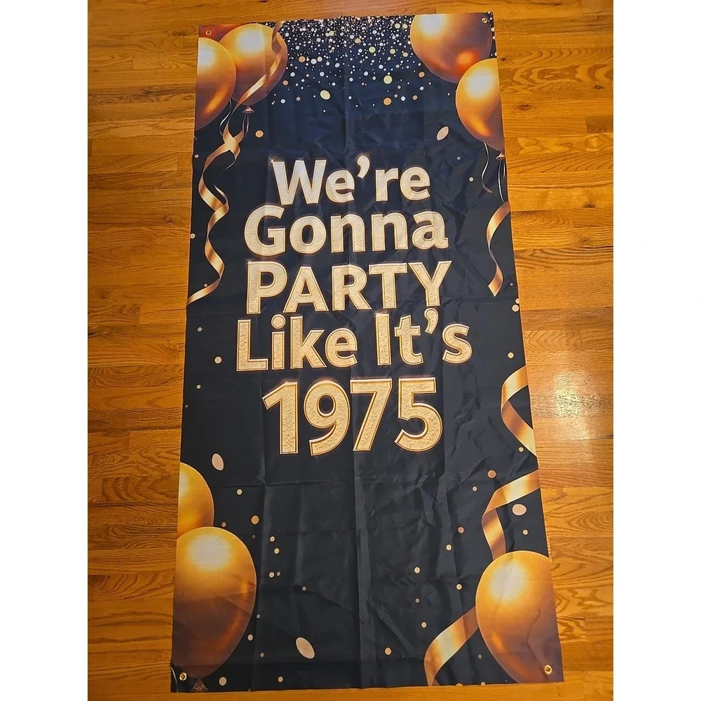 50Th Birthday Decorations Men Women Happy Decoration Banners Large Golden Balloo
